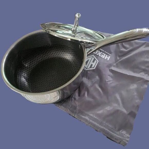 HexClad 3QT Saucepan NIB — Hybrid Stainless Nonstick Pot - Picture 2 of 2